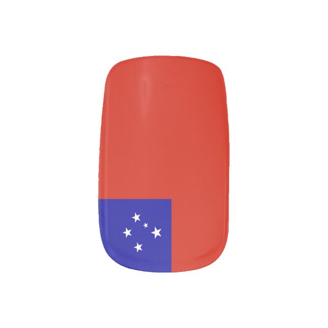 Samoa flag minx nail art (Left Thumb)