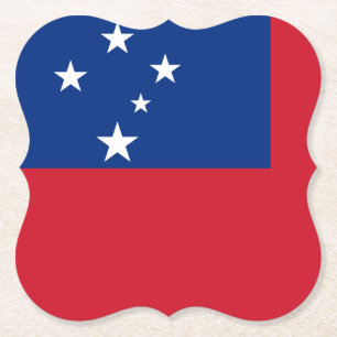 Samoa Flag Paper Coaster