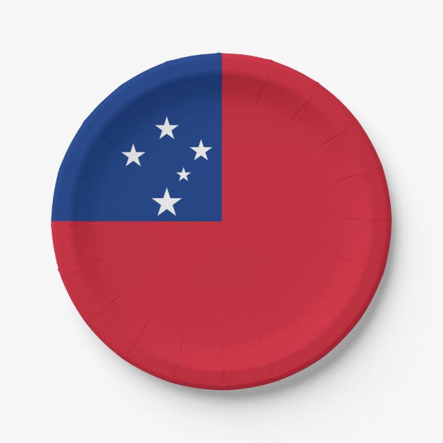 Samoa Flag Paper Plates (Front)
