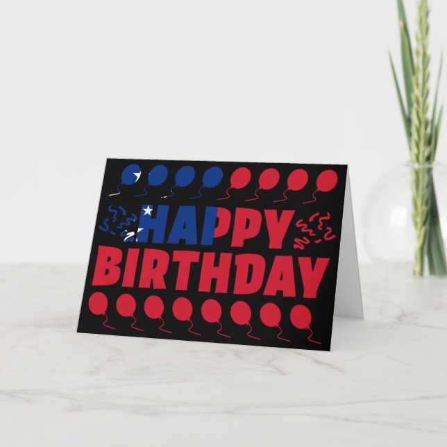 Samoa Flag Patriotic Birthday Card (Front)