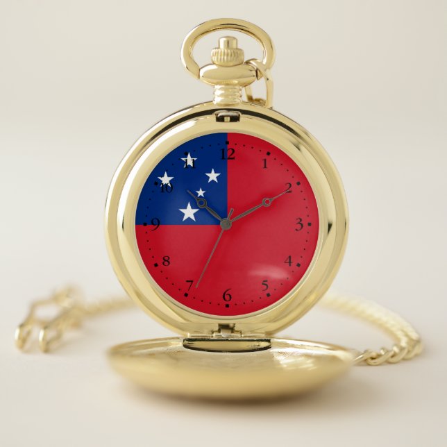 Samoa Flag Pocket Watch (Inside)