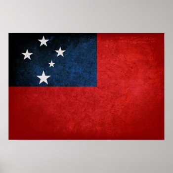 Samoa Flag Poster by FlagWare at Zazzle