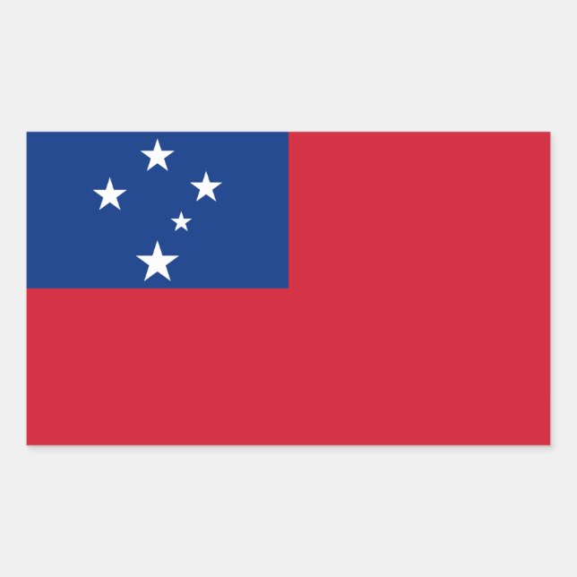 Samoa Flag Rectangular Sticker (Front)