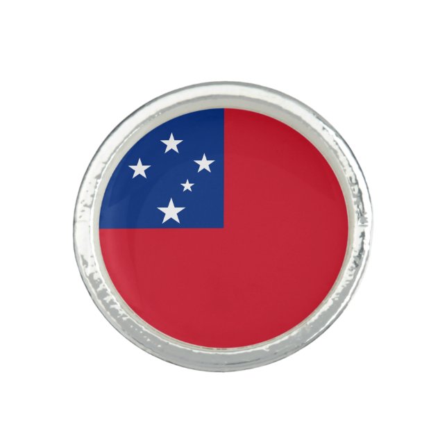 Samoa Flag Ring (Front)