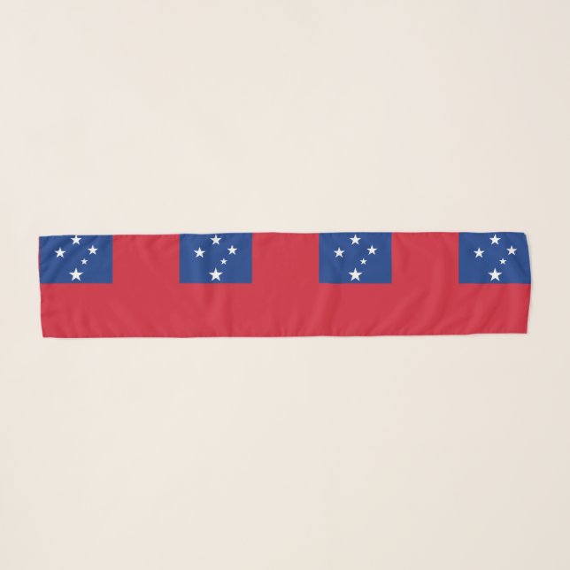 Samoa Flag Scarf (Front (Horizontal))