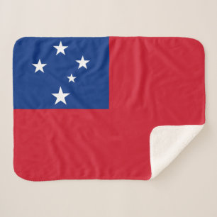 Samoa Flag Sherpa Blanket