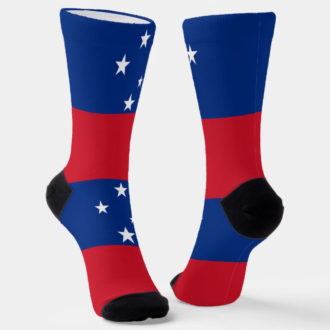 Samoa Flag Socks (Angled)