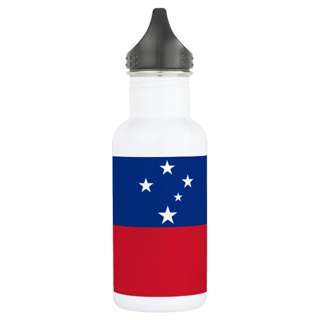 Samoa Flag Stainless Steel Water Bottle (Left)
