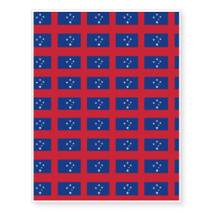 Samoa Flag Temporary Tattoos
