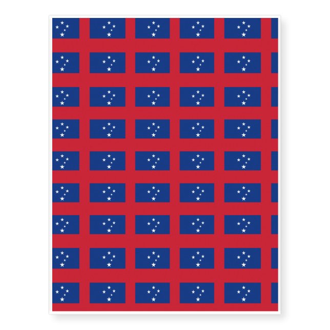 Samoa Flag Temporary Tattoos (Front)