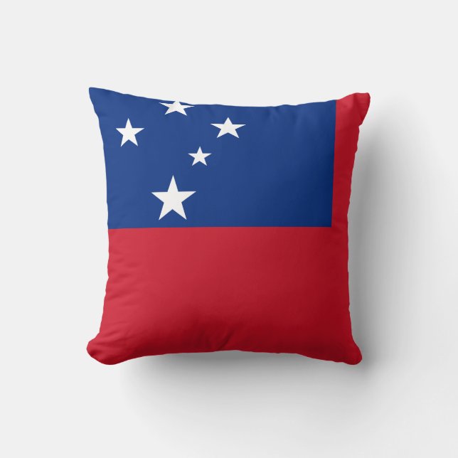 Samoa Flag Throw Pillow (Front)