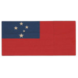 Samoa Flag Wood Flash Drive