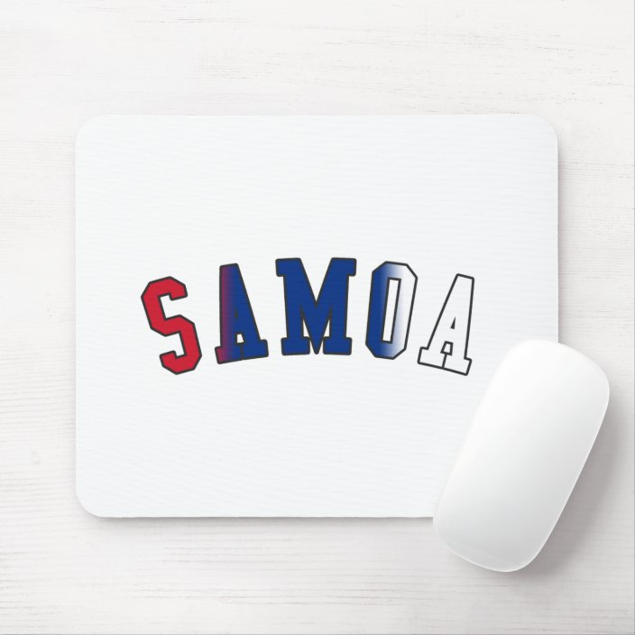 Samoa in National Flag Colors Mousepad