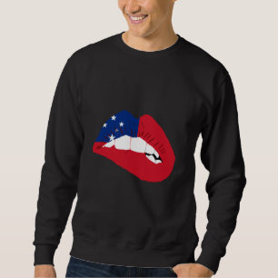 Samoa Lip Samoan Flag Samoan Pride Samoan Roots Sweatshirt
