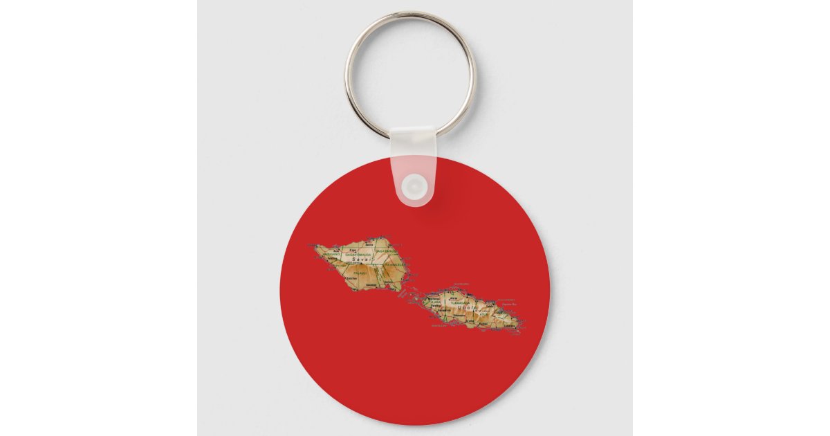 Samoa Map Keychain | Zazzle