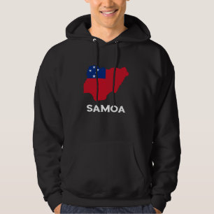 Samoa Map Samoan Pride Samoan Flag Samoan Roots Hoodie