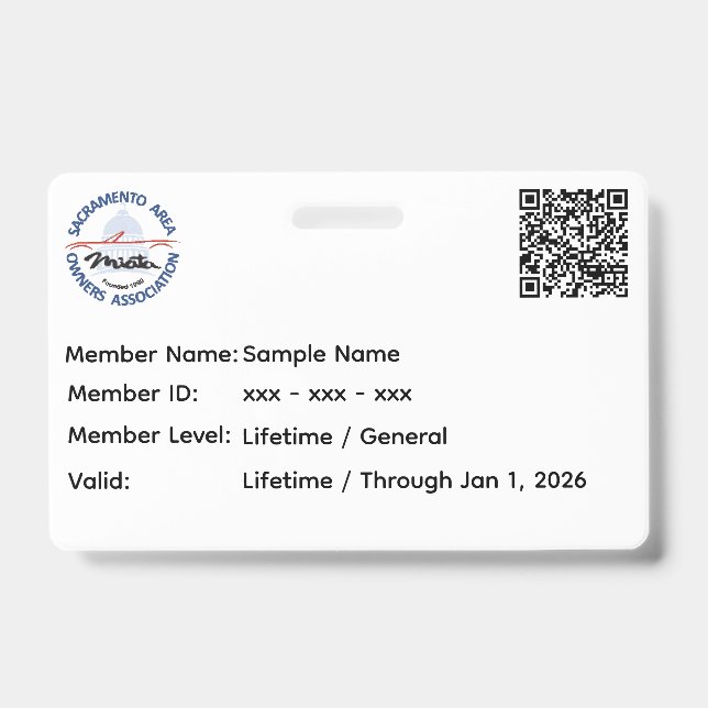 SAMOA Membership Card Badge (Front)