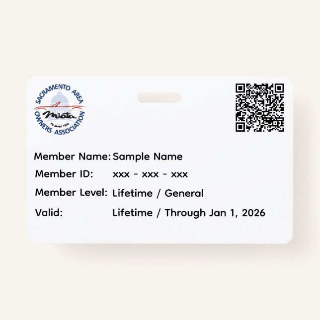 SAMOA Membership Card Badge (Front)