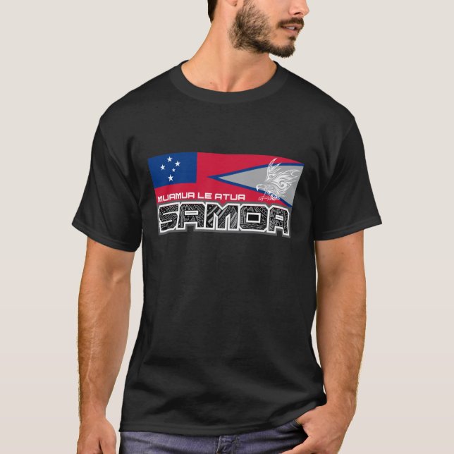 Samoa Muamua Le Atua - American Samoa / Samoa Flag T-Shirt (Front)