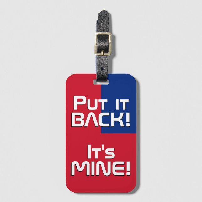 Samoa National Flag Funny Patriotic Luggage Tag (Front Vertical)