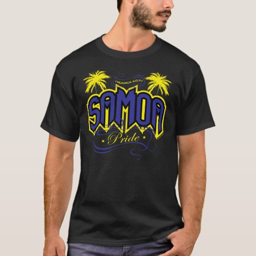 Samoa Pride Blue  Yellwo _ T_Shirt