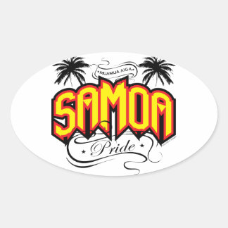 Samoa Pride Oval Sticker