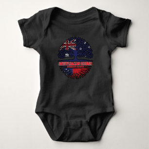 Samoa Samoan Australian Australia Tree Roots Flag Baby Bodysuit