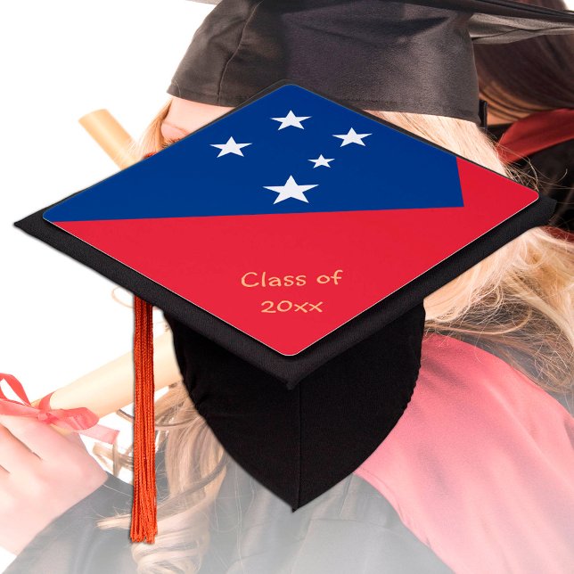 Samoa & Samoan Flag - Students / University Graduation Cap Topper (Creator Uploaded)
