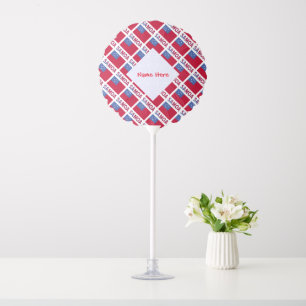 Samoa Samoan Flag Tiled Red Personalization Balloon