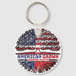 Samoa Samoan US American USA United States Tree Keychain