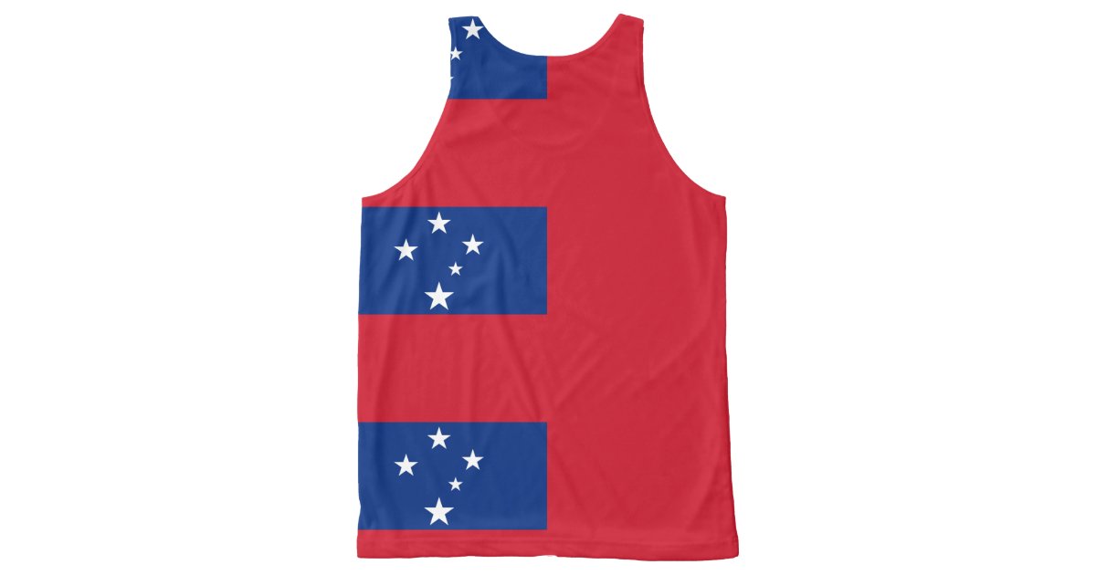 Samoan Flag All Over Print Tank Top Zazzle Com