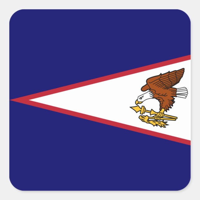 Samoan Flag Square Sticker (Front)