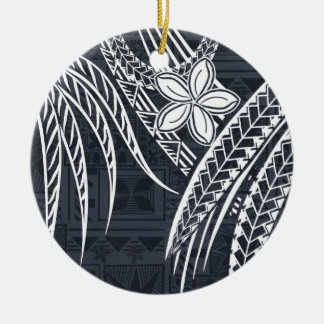 Samoan - Hawaiian - Polynesian Old Tapa Designs Ceramic Ornament