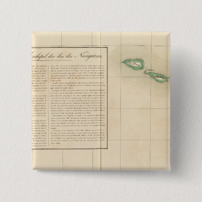 Samoan Islands Oceania no 41 Pinback Button (Front)