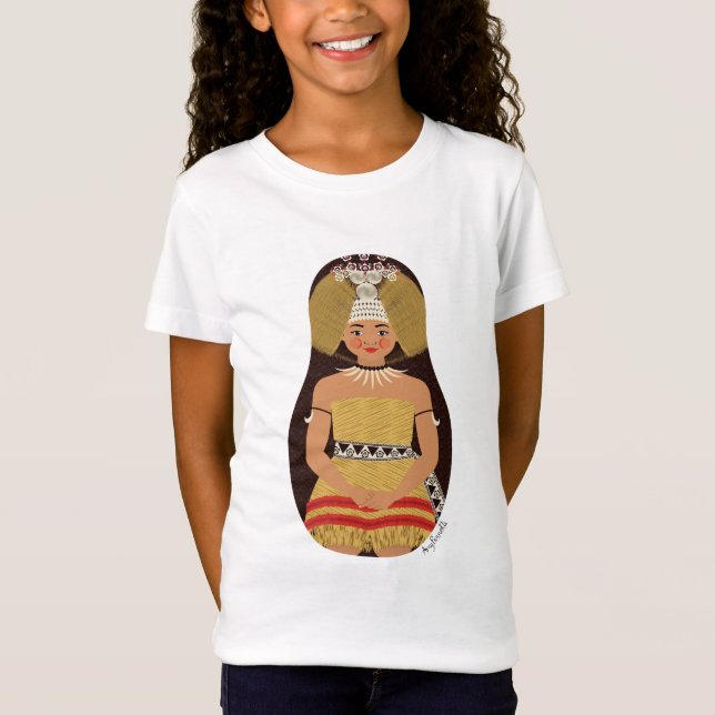 Samoan Matryoshka Girls' T-Shirt (Front)