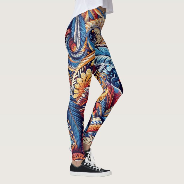 samoan , polynesian  culture inspired leggings (Right)