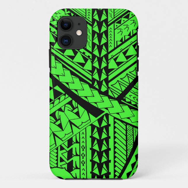 Samoan/Polynesian tribal shapes and symbols Case-Mate iPhone Case (Back)