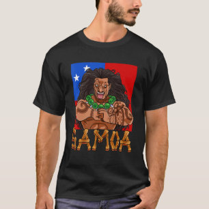 Samoan Pride Polynesian Warrior Samoa Flag T-Shirt