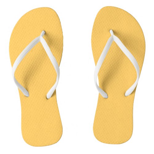 Samoan Sun Golden Yellow Solid Color Print Sunny Flip Flops