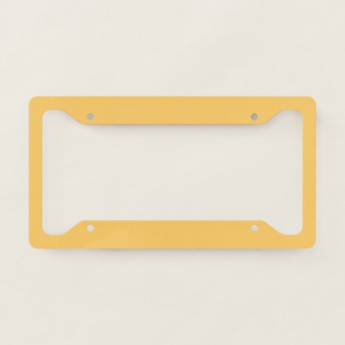 Samoan Sun Golden Yellow Solid Color Print Sunny License Plate Frame