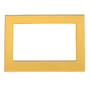 Samoan Sun Golden Yellow Solid Color Print, Sunny Magnetic Frame