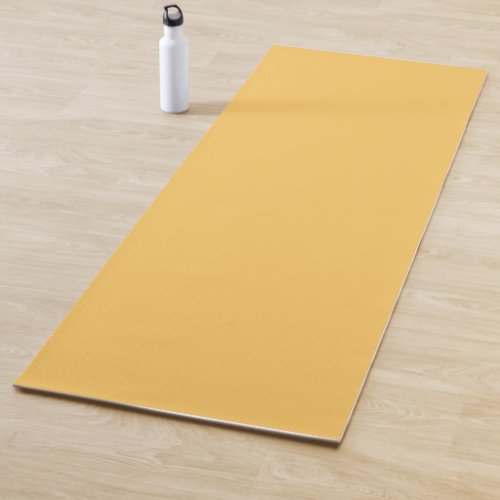 Samoan Sun Golden Yellow Solid Color Print Sunny Yoga Mat