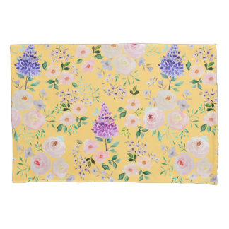 Samoan Sun Watercolor Floral Pillow Case