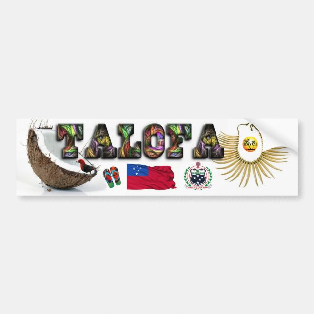 Samoan "Talofa" Bumper Sticker (Front)
