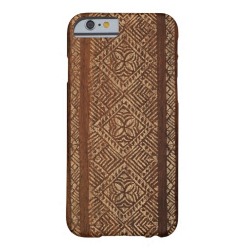 Samoan Tapa Hawaiian Faux Wood Surfboard Barely There iPhone 6 Case