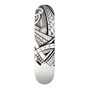 Samoan tribal design spearhead patterns skateboard