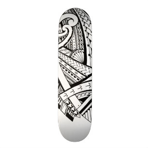Samoan tribal design spearhead patterns skateboard