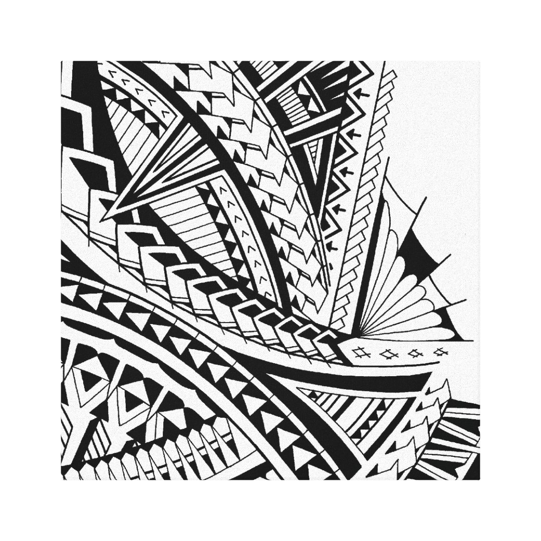 Samoan Tribal Tattoo Art Canvas Print Zazzle