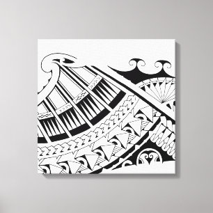 Samoan tribal tattoo art canvas print