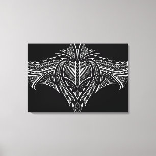 Samoan tribal tattoo design canvas print